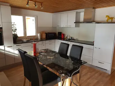 Küche/Küchenzeile in der Unterkunft Ferienwohnung EnFiNi