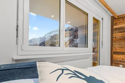 Ein Bett oder Betten in einem Zimmer der Unterkunft Elegant studio au coeur des Alpes