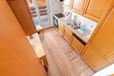 Küche/Küchenzeile in der Unterkunft Magnifique appartement au centre de Crans-Montana