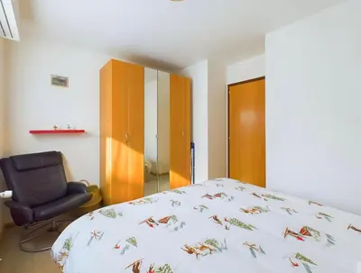 Ein Bett oder Betten in einem Zimmer der Unterkunft Magnifique appartement avec vue sur les sommets enneigés