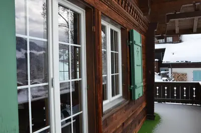 Ein Balkon oder eine Terrasse in der Unterkunft Chalet Wandelgrün