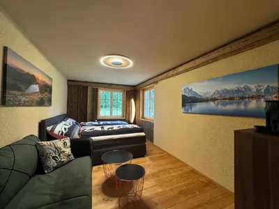 Ein Bett oder Betten in einem Zimmer der Unterkunft Chalet Monjeri, modern und einzigartig