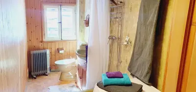 Ein Badezimmer in der Unterkunft JuKa