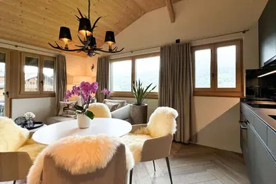 TV/Unterhaltungsangebot in der Unterkunft Chalet Gletscherliechtli