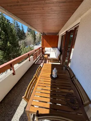 Ein Balkon oder eine Terrasse in der Unterkunft Appartement Crans-Montana
