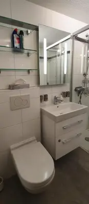 Ein Badezimmer in der Unterkunft Hilburgs-Domizil