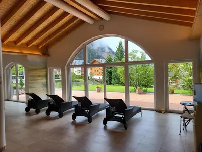 Ein allgemeiner Bergblick oder ein Berglick von der Ferienwohnung aus