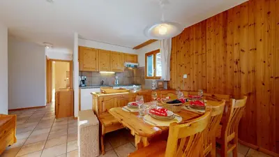 Küche/Küchenzeile in der Unterkunft Crêtes X1 023 - SUNNY apartment 5 pers