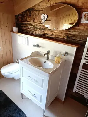 Ein Badezimmer in der Unterkunft Untere Schweibe