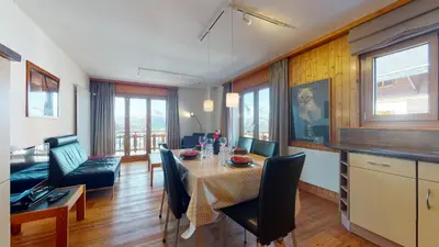 Ein Sitzbereich in der Unterkunft Greppons O 020 - MOUNTAIN apartment 5 pers