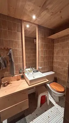 Ein Badezimmer in der Unterkunft Ski-in and out in Thyon 2000