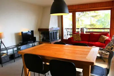 Ein Sitzbereich in der Unterkunft Orée du Bois OB A1 - PLEASANT apartment 6 pers
