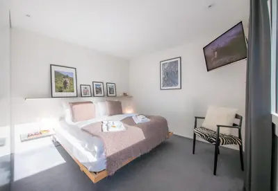 Ein Bett oder Betten in einem Zimmer der Unterkunft Chalet Silence
