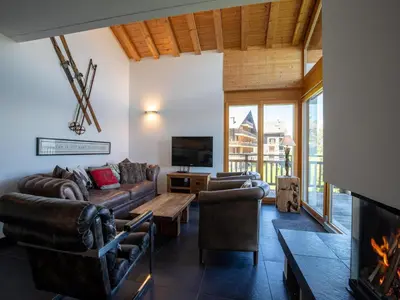 Ein Sitzbereich in der Unterkunft Lavish apartment with wellness