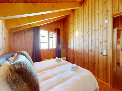 Ein Bett oder Betten in einem Zimmer der Unterkunft Chalet in Thyon-Les Collons