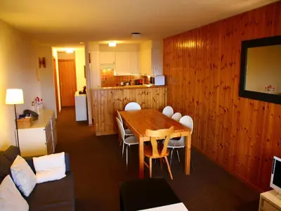 Küche/Küchenzeile in der Unterkunft Apartment with balcony in Veysonnaz
