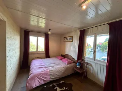 Ein Bett oder Betten in einem Zimmer der Unterkunft Pet-friendly chalet in Veysonnaz