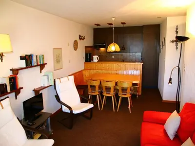 Ein Sitzbereich in der Unterkunft Apartment with Nendaz view