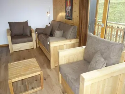 Ein Sitzbereich in der Unterkunft Apartment with Nendaz view