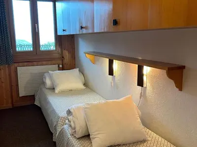 Ein Bett oder Betten in einem Zimmer der Unterkunft Apartment with Nendaz view