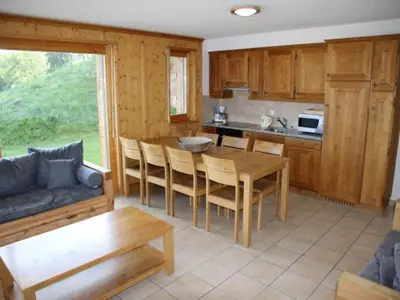 Küche/Küchenzeile in der Unterkunft Apartment near Veysonnaz ski slope