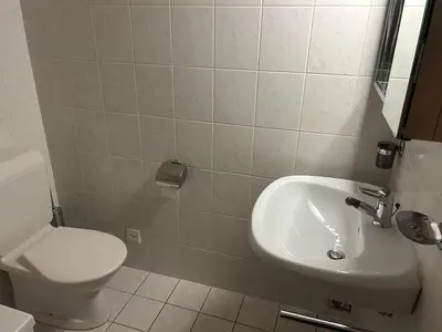 Ein Badezimmer in der Unterkunft Apartment in Veysonnaz with balcony
