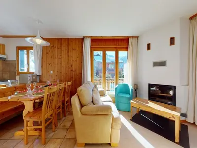 Ein Sitzbereich in der Unterkunft Stunning apartment with mountain view