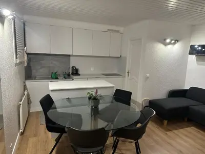 Küche/Küchenzeile in der Unterkunft Les terrasses de Valère