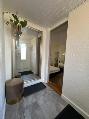 Ein Bett oder Betten in einem Zimmer der Unterkunft Les terrasses de Valère