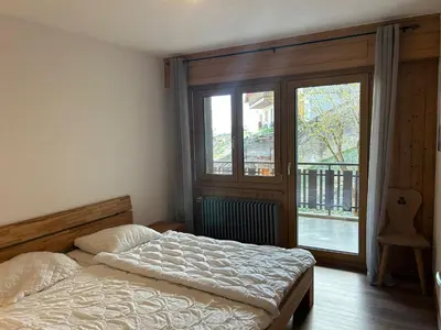 Ein Bett oder Betten in einem Zimmer der Unterkunft Apartment Veysonnaz near Ski Lift 4 Vallées