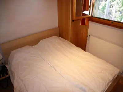 Ein Bett oder Betten in einem Zimmer der Unterkunft Stunning view apartment in Veysonnaz