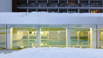 Appartement cosy - accès direct piscine et SPA im Winter