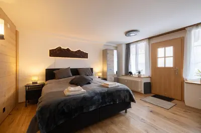 Ein Bett oder Betten in einem Zimmer der Unterkunft Studio zentral in Grindelwald