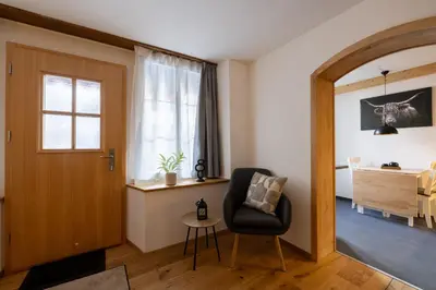 Ein Sitzbereich in der Unterkunft Studio zentral in Grindelwald