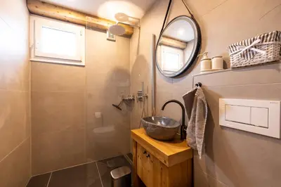 Ein Badezimmer in der Unterkunft Studio zentral in Grindelwald