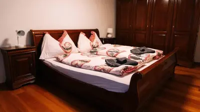 Ein Bett oder Betten in einem Zimmer der Unterkunft Chalet Panorama - Stunning View