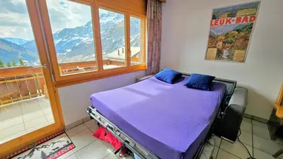 Ein allgemeiner Bergblick oder ein Berglick von der Ferienwohnung aus