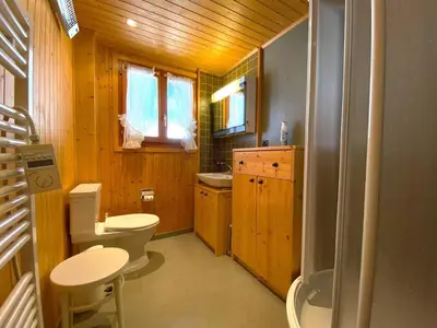 Ein Badezimmer in der Unterkunft Alis - grosses Chalet, nahe Sportarena und Skilift, bis 9 Personen