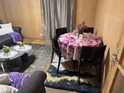 Ein Sitzbereich in der Unterkunft Bellevue Apartment