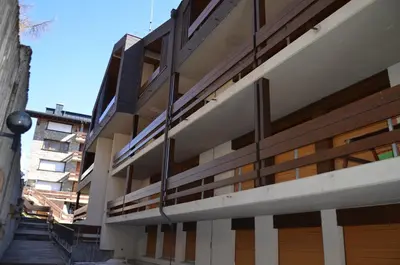 Ein Balkon oder eine Terrasse in der Unterkunft Immeuble Mont Noble