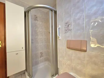 Ein Badezimmer in der Unterkunft Appartement Tsandelanne avec terrasse panoramique, Val d'Hérens
