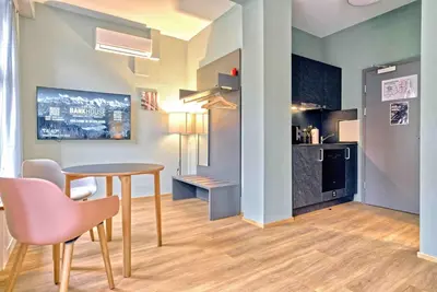 Küche/Küchenzeile in der Unterkunft BANK House Studio M 202 - GRIWA RENT