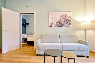 Ein Sitzbereich in der Unterkunft BANK House Apartment L 206 - GRIWA RENT