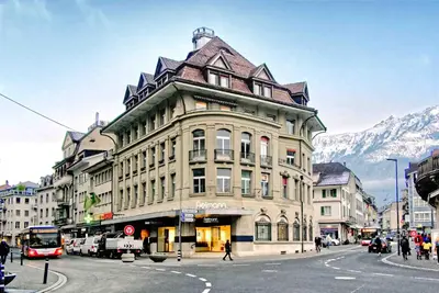 Ein allgemeiner Bergblick oder ein Berglick von der Ferienwohnung aus