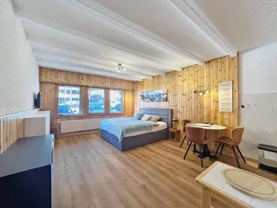 Ein Bett oder Betten in einem Zimmer der Unterkunft Slopeside Studio - 4 Valleys - Swiss Alps