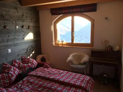 Ein Bett oder Betten in einem Zimmer der Unterkunft Chalet Mont Noble, Les Masses, 4 Vallées Verbier