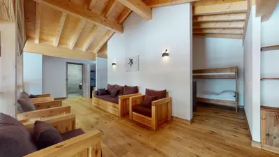 Ein Sitzbereich in der Unterkunft Les Mayens MA 021 - LUXURY apartment 18 pers
