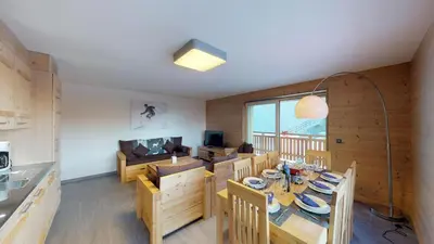 Ein Sitzbereich in der Unterkunft Les Mayens MB 010 - LUXURY apartment 8 pers