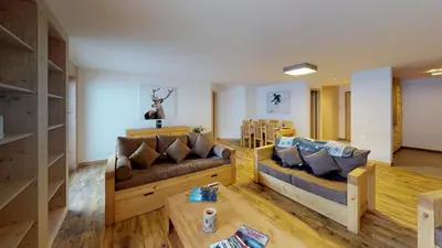 Ein Sitzbereich in der Unterkunft Les Mayens MA 011 - LUXURY apartment 6 pers