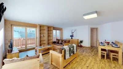 Ein Sitzbereich in der Unterkunft Les Mayens MA 011 - LUXURY apartment 6 pers